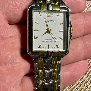 Geneva Gold and Silver Quartz Watch